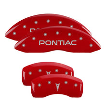 Load image into Gallery viewer, 4-Caliper-Covers-Engraved-Front-Pontiac-Rear-Arrow-Red-Finish-Silver-Char-2006-Pontiac-Gto