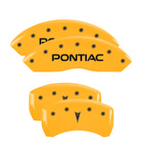 MGP 18030SPONYL Set of 4: Yellow finish, Black Pontiac / Arrow Logo