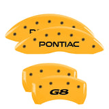 MGP 18011SPG8YL Set of 4: Yellow finish, Black Pontiac / G8