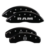 MGP 12043SRMHBK Set of 4: Black finish, Silver RAM / RAMHEAD
