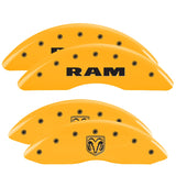 MGP 12124SRMHYL Set of 4: Yellow finish, Black RAM / RAMHEAD