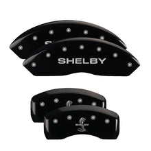 Load image into Gallery viewer, 4-Caliper-Covers-Engraved-Front-Shelby-Engraved-Rear-Tiffany-Snake-Black-Finish-Silver-Ch