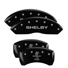 Load image into Gallery viewer, 4-Caliper-Covers-Engraved-Front-Shelby-Engraved-Rear-Tiffany-Snake-Black-Finish-Silver-Ch