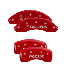 Load image into Gallery viewer, 4-Caliper-Covers-Front-Acura-Rear-Rdx-Red-Finish-Silver-Characters-(Req-18In-Wheel)