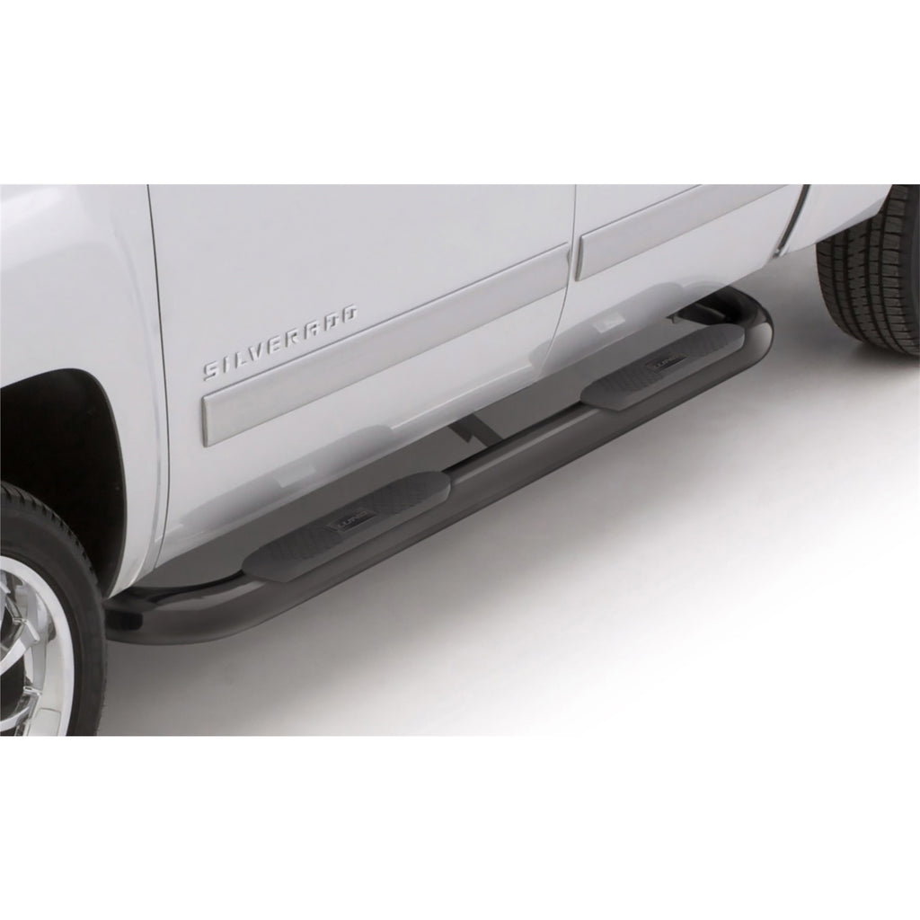 4-In-Oval-Bent-Nerf-Bars;-Steel;-Black