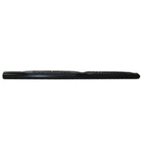 TRAILFX A1525B 4 Inch Oval Straight Powder Coated Black Mild Steel Rocker Panel Mount