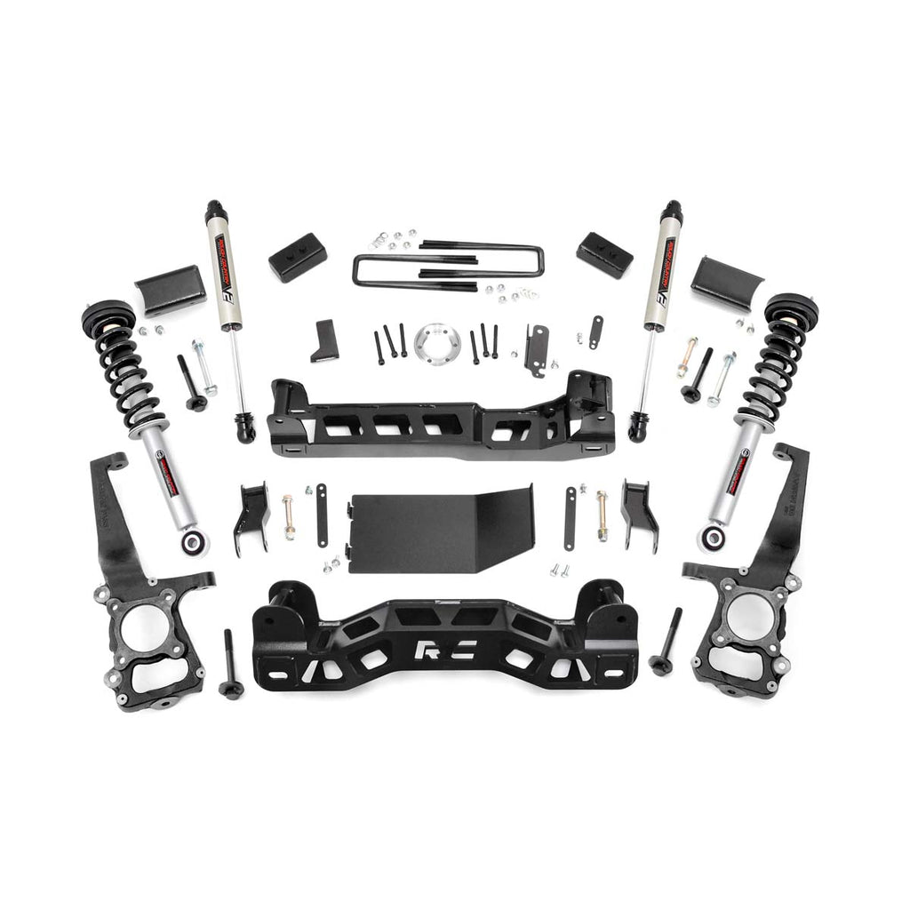 4-Inch-Suspension-Lift-Kit-Lifted-N3-Struts-V2-Monotube-Shocks-11-13-F-150-4Wd-Rough-Country