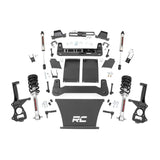 Rough Country 27571 4 Inch Suspension Lift Kit Lifted Struts & V2 Shocks 19-20 19-20 Silverado/Sierra 1500 Trailboss/AT4 4WD