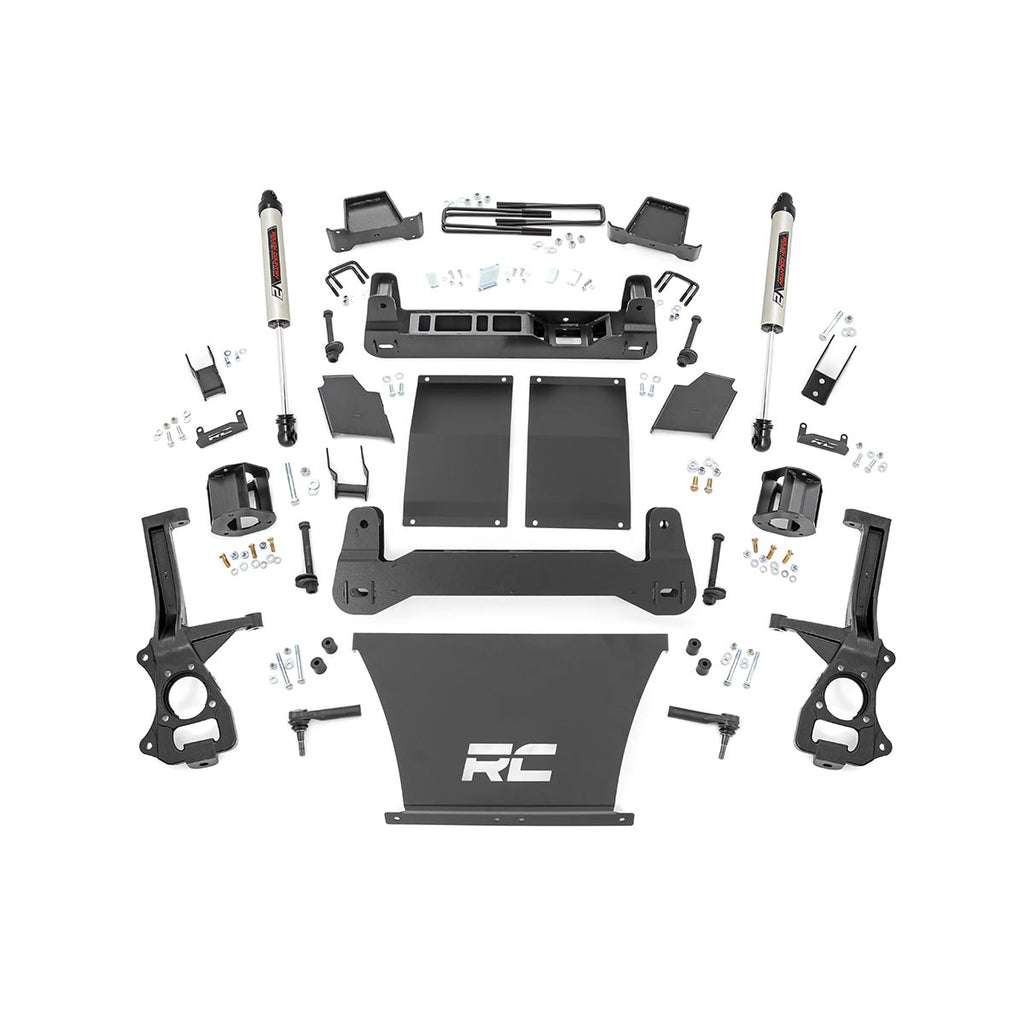 4-Inch-Suspension-Lift-Kit-Strut-Spacers--V2-Shocks-19-SilveradoSierra-1500-TrailbossAt4-4Wd-Rough-Country