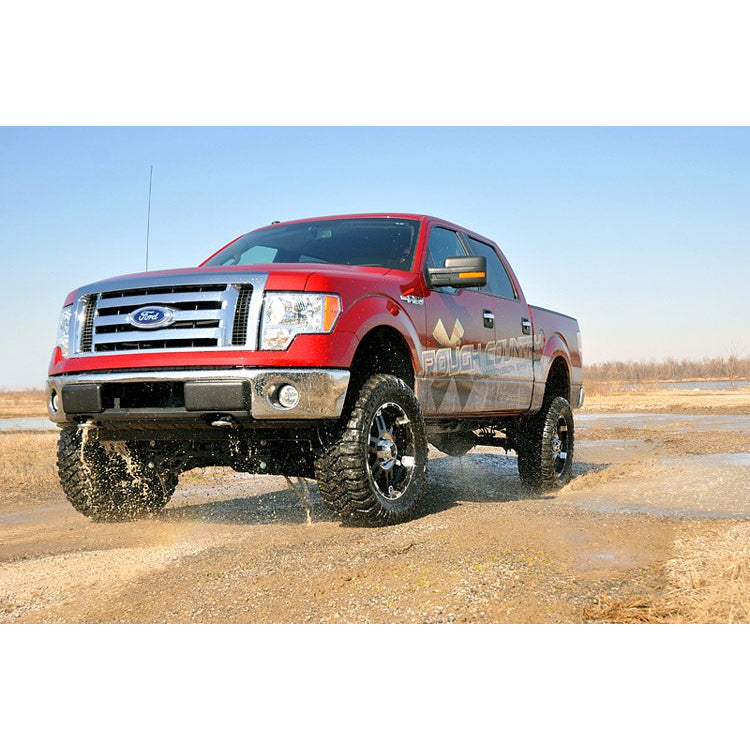 4-Inch-Suspension-Lift-Kit-Strut-Spacers-WV2-Shocks-09-10-F-150-4Wd-Rough-Country