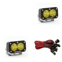 Load image into Gallery viewer, ~(4-Lbs.-6X6x6)~-Led-Work-Light-Amber-Lens-Wide-Cornering-Pattern-Pair-S2-Sport-Baja-Designs