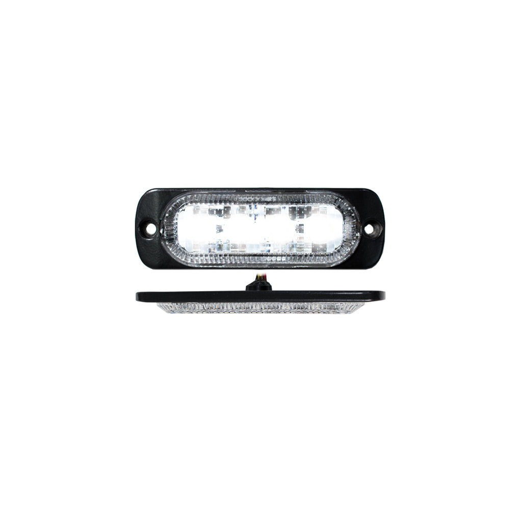 4-Led-Ultra-Slim-Flush-Mount-19-Flash-Pattern-Marker-Strobe-Light-(White)