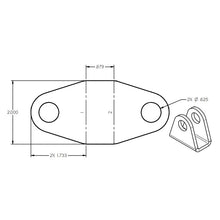 Load image into Gallery viewer, 4-Link-Rod-End-Bracket,-.875-Wide.