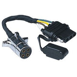 HUSKY TOWING 13173 4 Pole Round To 4 Wire Flat Flexible Wire With Dust Cover