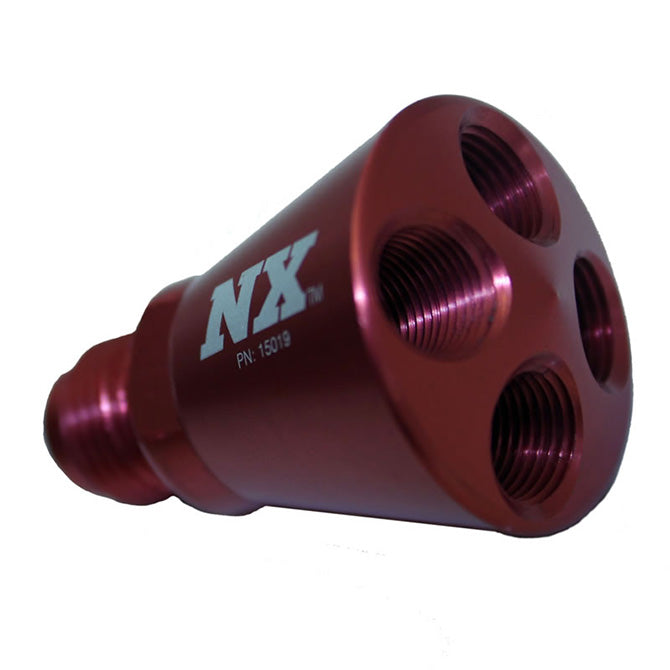 4-Port-Showerhead-Distribution-Block-W6An-Inlet---Red