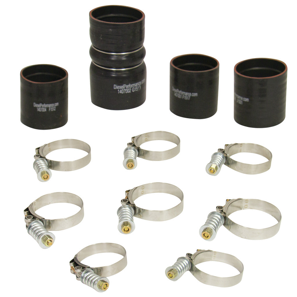 ~(4.2-Lbs.-12X9x3)~-Intercooler-Hose-And-Clamp-Kit---2008-2010-Ford-6.4L-Powerstroke