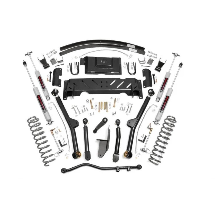 4.5-Inch-Jeep-Long-Arm-Suspension-Lift-Kit-84-01-Xj-Cherokee-2.5L4.0LNp231-Rough-Country