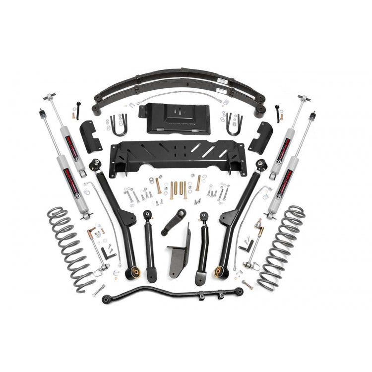 4.5-Inch-Jeep-Long-Arm-Suspension-Lift-System-84-01-Xj-Cherokee-2.5L4.0LNp231-Rough-Country