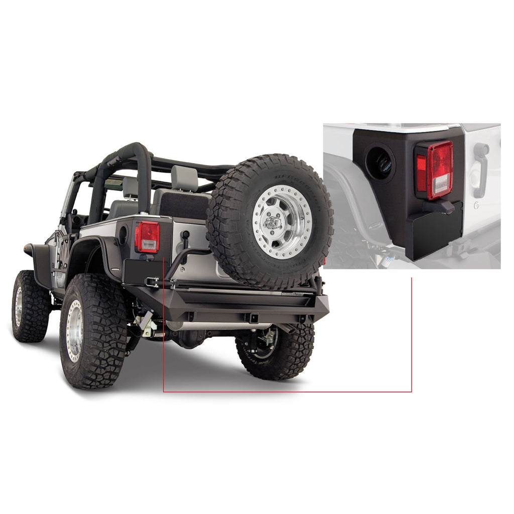 ~(4.7-Lbs.-21X15x14)~-Trail-Armor-2007-2018-Jeep-Wrangler-Rear-Corners-Black