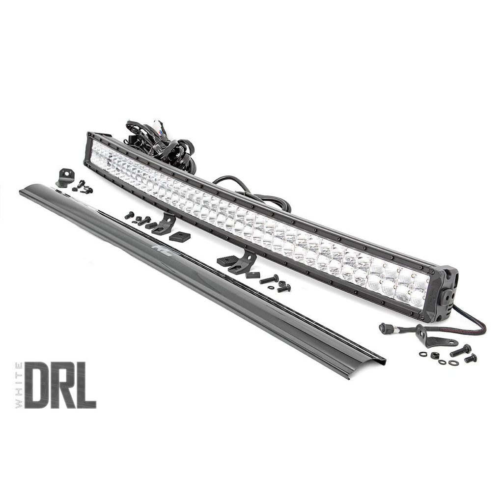 40-Inch-Curved-Cree-Led-Light-Bar---Dual-Row-Chrome-Series-W-Cool-White-Drl-Rough-Country