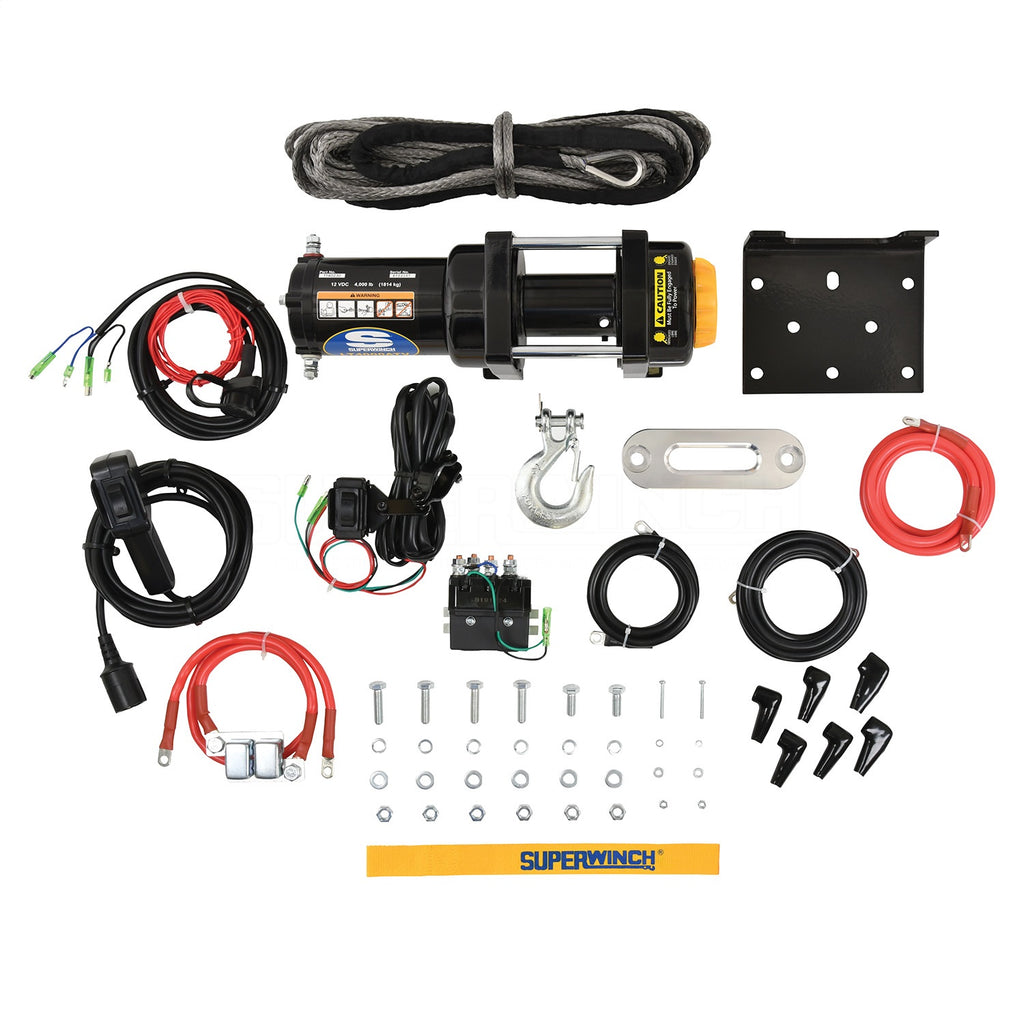 4000-Lbs-12V-Dc-316In-X-50Ft-Synthetic-Rope-Lt4000-Winch