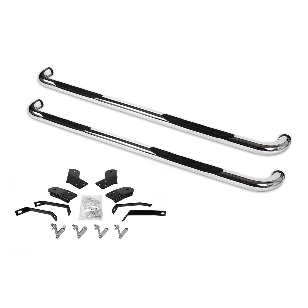 4000-Series-Side-Steps-With-Mounting-Brackets-Kit---Chrome