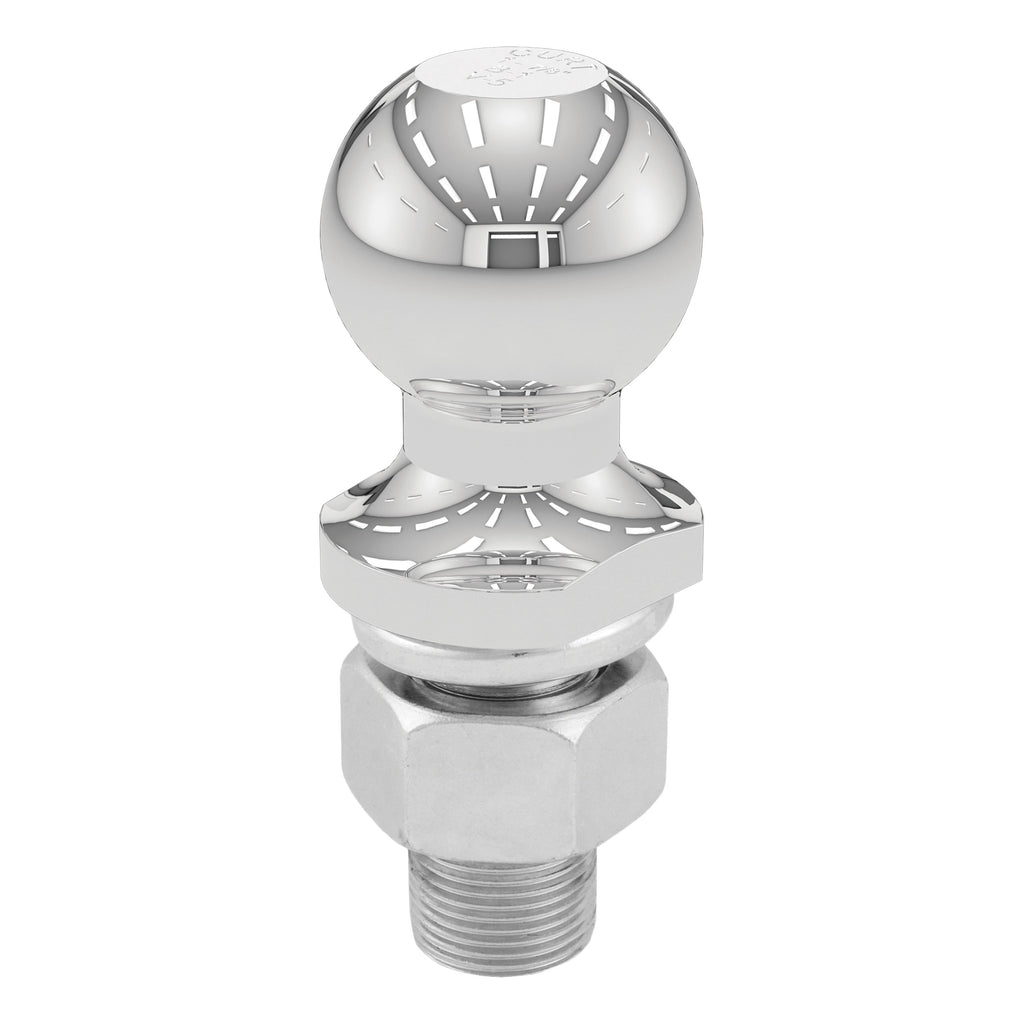 CURT 40002 1-7/8" Trailer Ball (1" x 2-1/8" Shank, 3,500 lbs., Chrome)