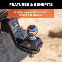 Load image into Gallery viewer, CURT 40047 RockerBall 2" Cushion Hitch Trailer Ball (1" Shank, 7,500 lbs.)