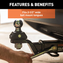 Load image into Gallery viewer, CURT 40047 RockerBall 2" Cushion Hitch Trailer Ball (1" Shank, 7,500 lbs.)