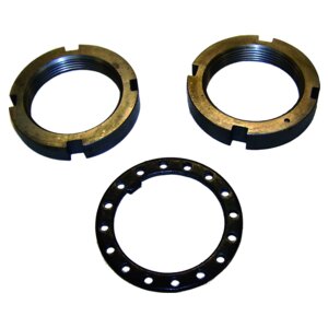 Crown Automotive Jeep Replacement 4004816K Front Spindle Nut Kit for 1974-91 SJ, J-Series (2 Spindle Nuts & 1 Lock Washer) for Select Jeep Cherokee, Jeep Grand Wagoneer, Jeep J10, Jeep J20, Jeep Wagoneer