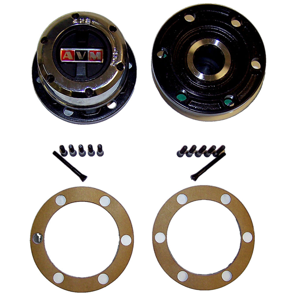 Crown Automotive Jeep Replacement 400501 Locking Hub Set for 41-71 CJs, MB, M38, M38-A1 w/ Spicer Style Axle Shafts for Select Jeep CJ3, Jeep CJ5, Jeep CJ6, Jeep Willys, Willys MB