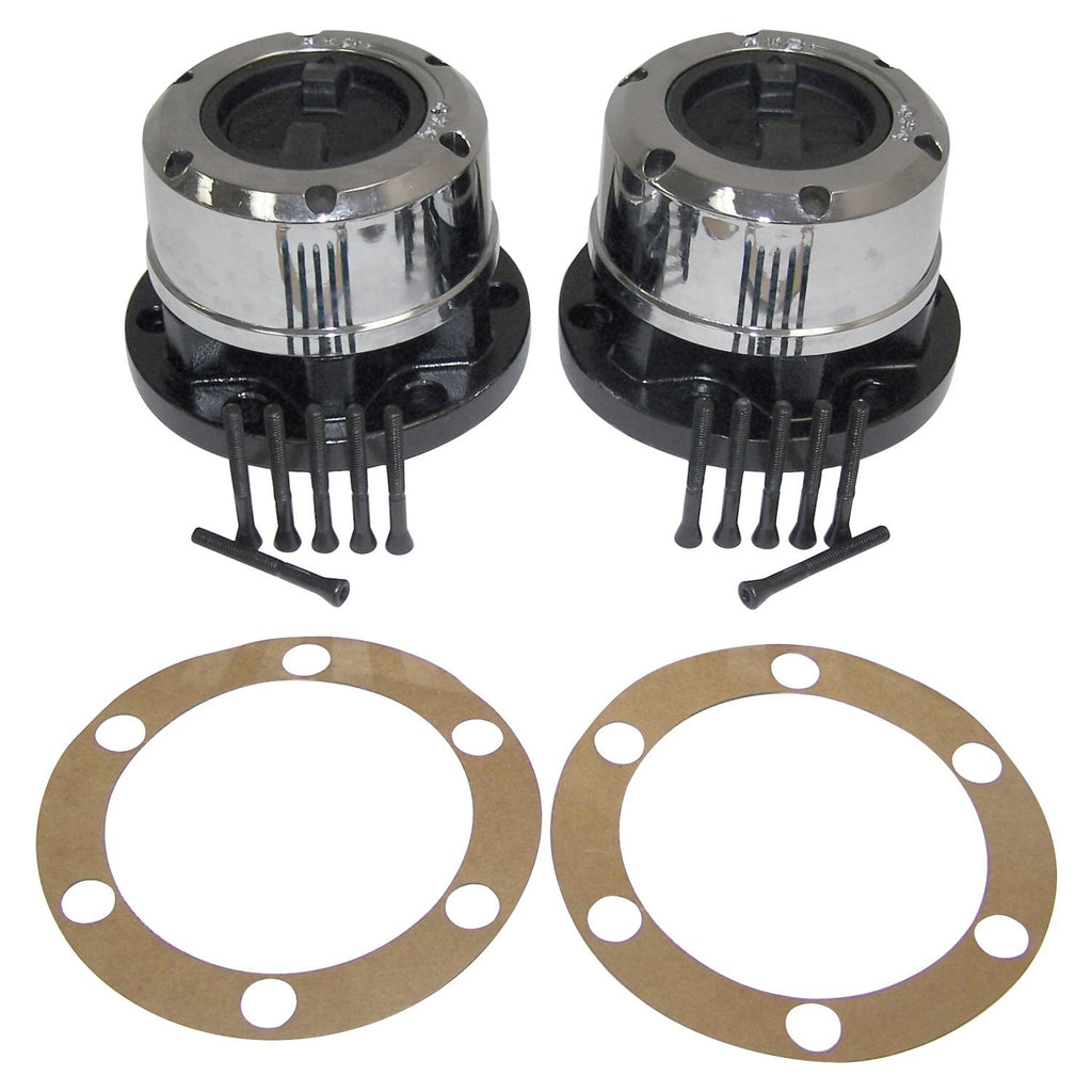 Crown Automotive Jeep Replacement 400502 Locking Hub Set for 72-81 CJ's w/ 6-Bolt Flange Mounting for Std. 27 Spline Axle for Select Jeep CJ5, Jeep CJ6, Jeep CJ7, Jeep Scrambler