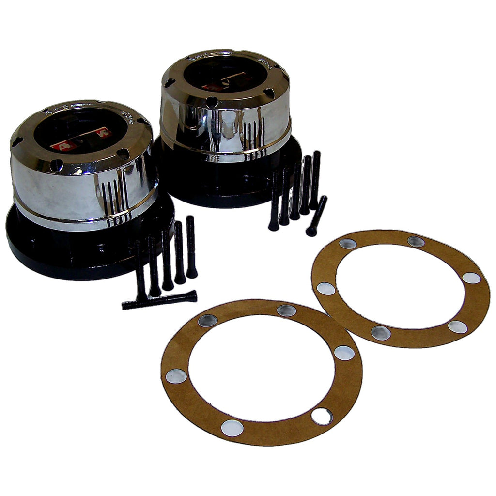 Crown Automotive Jeep Replacement 400502 Locking Hub Set for 72-81 CJ's w/ 6-Bolt Flange Mounting for Std. 27 Spline Axle for Select Jeep CJ5, Jeep CJ6, Jeep CJ7, Jeep Scrambler
