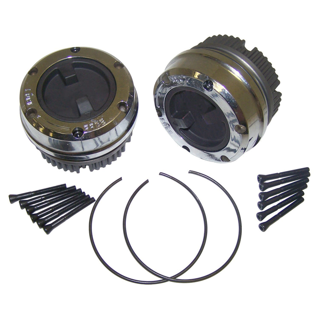 Crown Automotive Jeep Replacement 400518 Locking Hub Set for 1974-1991 Jeep SJ, J-Series w/ D44 Front Axle, 19-Spline Hub for Select Chevrolet Blazer, Ford Bronco, GMC C15 Suburban, GMC C15/C1500 Suburban, GMC C1500 Suburban, GMC C25 Suburban, GMC