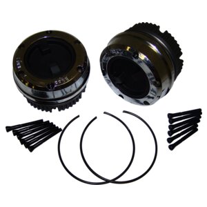 Crown Automotive Jeep Replacement 400518 Locking Hub Set for 1974-1991 Jeep SJ, J-Series w/ D44 Front Axle, 19-Spline Hub for Select Chevrolet Blazer, Ford Bronco, GMC C15 Suburban, GMC C15/C1500 Suburban, GMC C1500 Suburban, GMC C25 Suburban, GMC