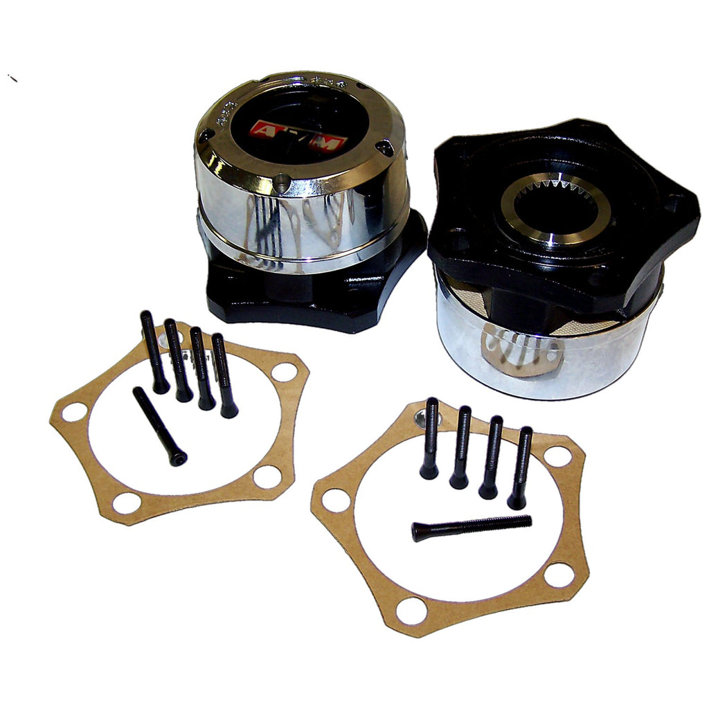 Crown Automotive Jeep Replacement 400526 Locking Hub Set for 81-86 CJs w/ 5-Bolt Flange Mounting, w/ 27 Spline Axle Shaft for Select Jeep CJ5, Jeep CJ7, Jeep Scrambler