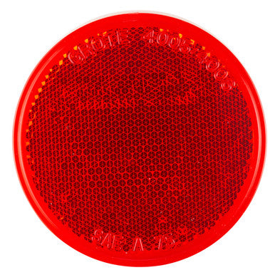 Grote 40052 Round Stick-On Reflector, Red