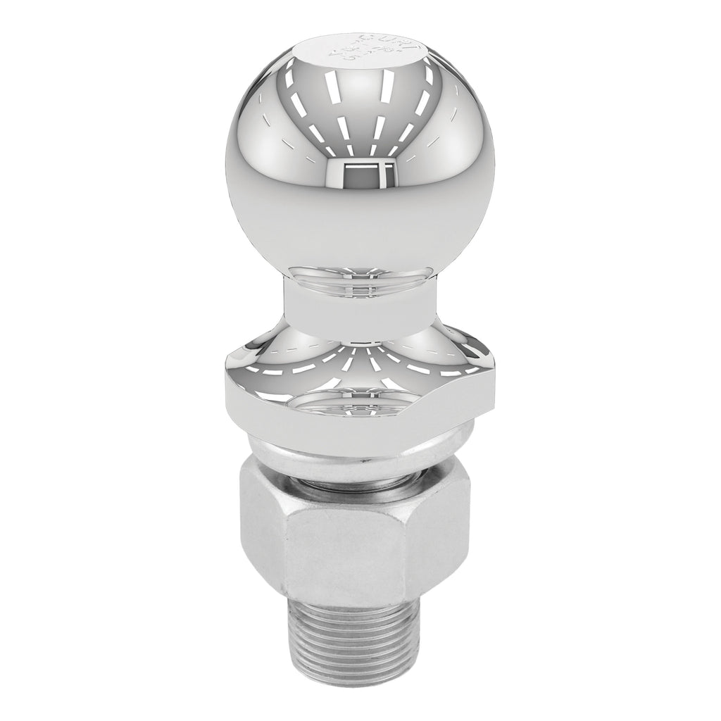 CURT 40062 1-7/8" Trailer Ball (1" x 2-1/8" Shank, 3,500 lbs., Chrome, Packaged)