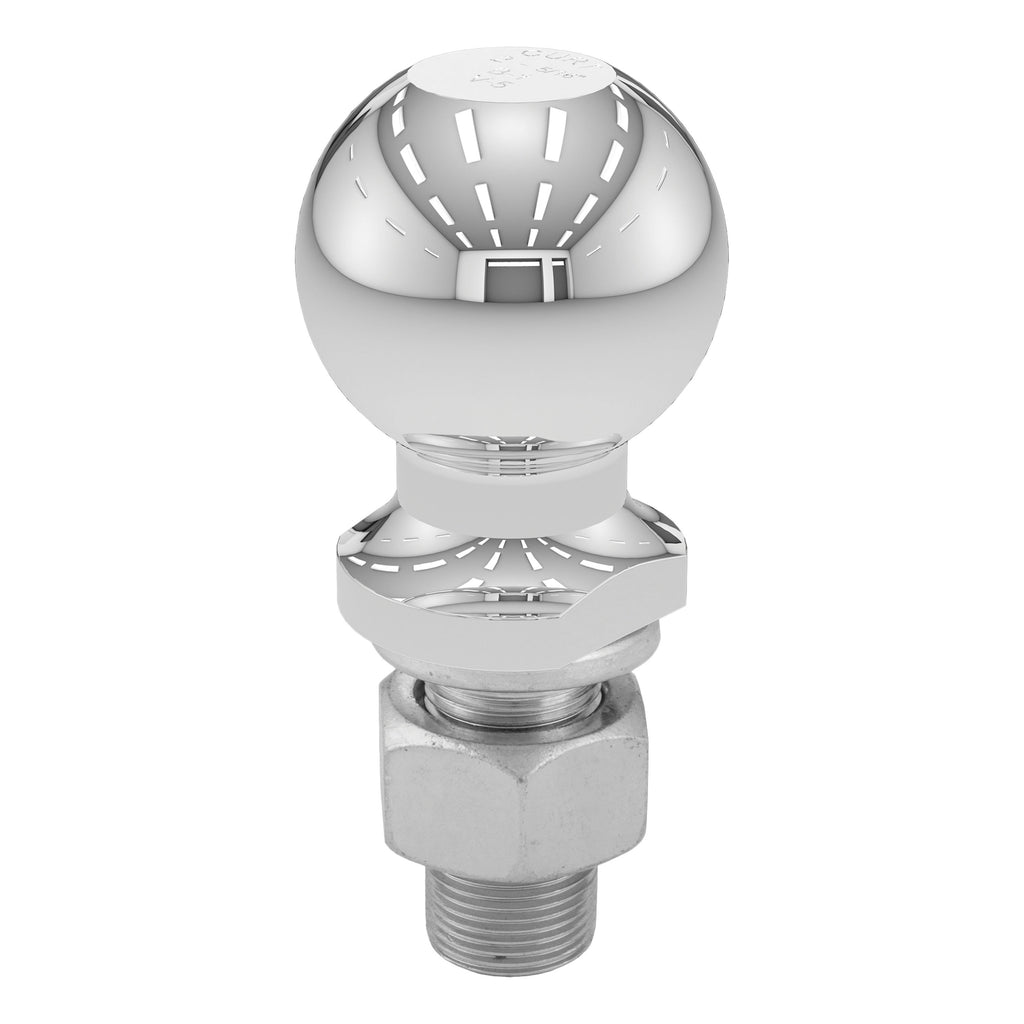 CURT 40067 2-5/16" Trailer Ball (1" x 2-1/8" Shank, 7,500 lbs., Chrome, Packaged)