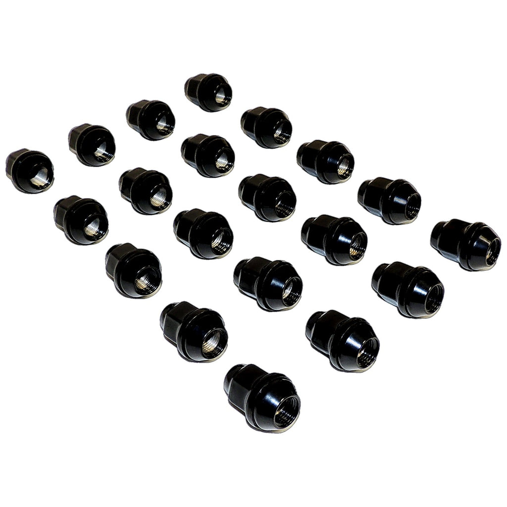 Crown Automotive Jeep Replacement 4006956BLKK 20 Piece Lug Nut Kit for Select JK,TJ,YJ,WK,WJ,ZJ,XK,KK,KJ,XJ,MJ Models