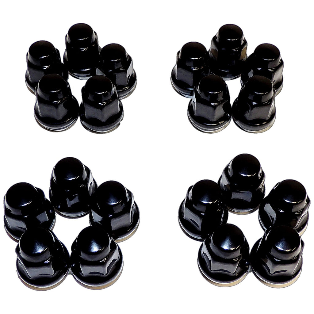 Crown Automotive Jeep Replacement 4006956BLKK 20 Piece Lug Nut Kit for Select JK,TJ,YJ,WK,WJ,ZJ,XK,KK,KJ,XJ,MJ Models