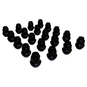 Crown Automotive Jeep Replacement 4006956BLKK 20 Piece Lug Nut Kit for Select JK,TJ,YJ,WK,WJ,ZJ,XK,KK,KJ,XJ,MJ Models