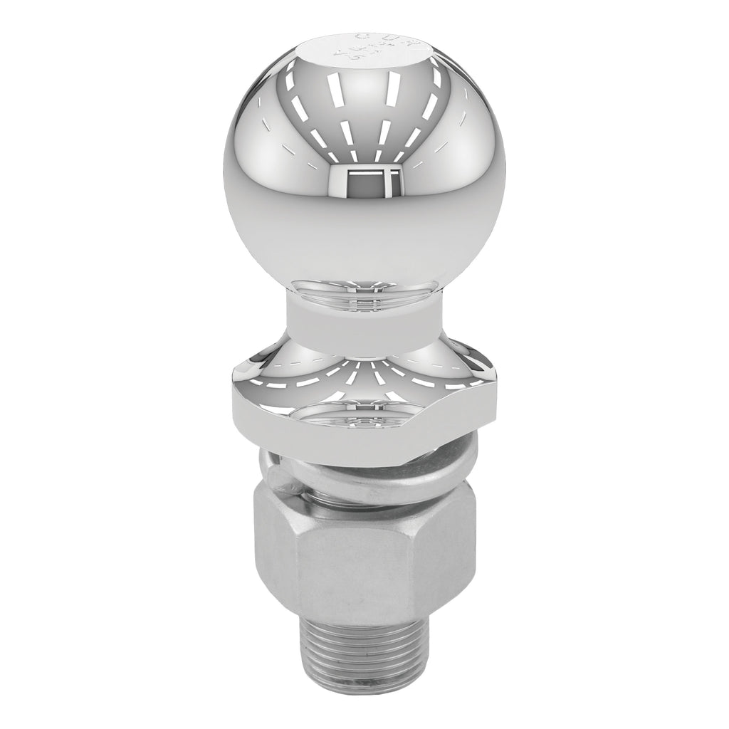 CURT 40070 2" Trailer Ball (1" x 2-1/8" Shank, 7,500 lbs., Chrome, Packaged)