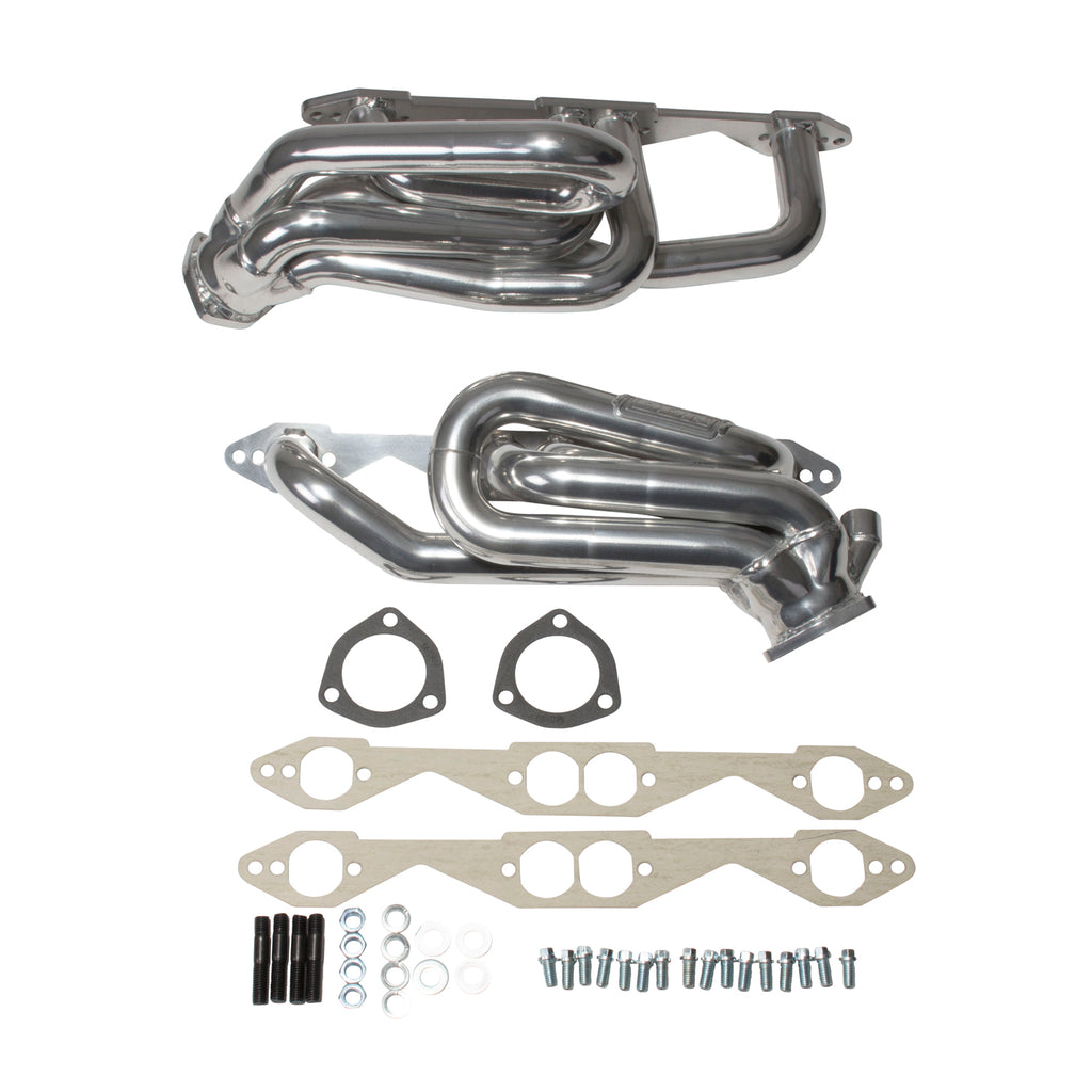 BBK Performance Parts 40070 1996-99 CHEVY TRUCK SUV 5.0L 5.7L 1-5/8 SHORTY HEADERS (POLISHED SILVER CERAMIC) for Select Chevrolet C1500, Chevrolet C1500 Suburban, Chevrolet K1500, Chevrolet K1500 Suburban, Chevrolet Tahoe, GMC C1500, GMC C1500 Suburban,