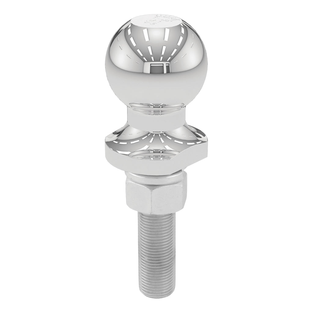 CURT 40071 1-7/8" Trailer Ball (3/4" x 3" Shank, 2,000 lbs., Chrome, Packaged)