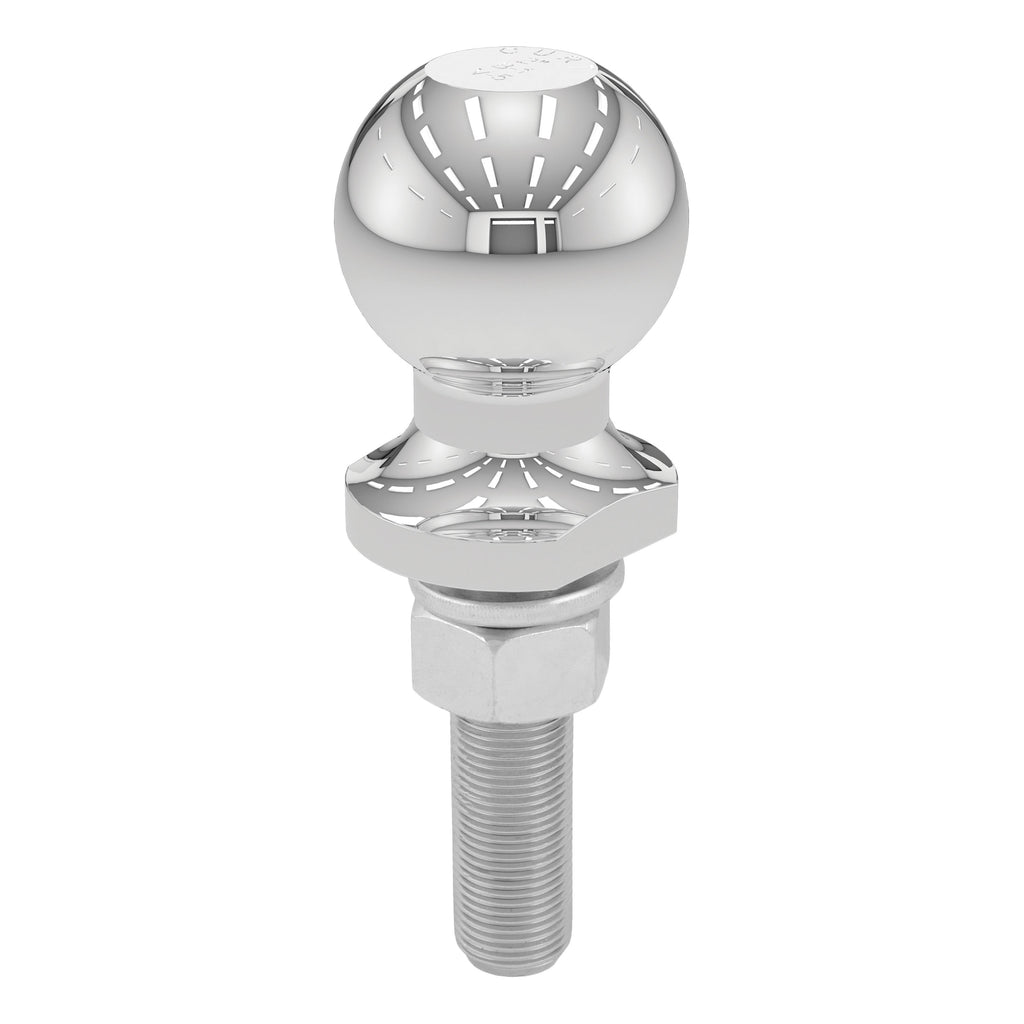 CURT 40073 2" Trailer Ball (3/4" x 3" Shank, 3,500 lbs., Chrome, Packaged)