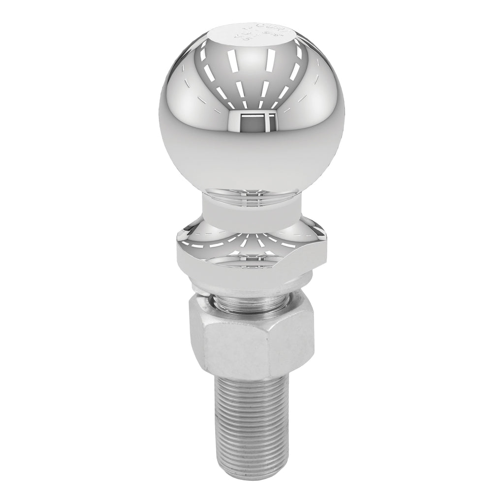 CURT 40075 2-5/16" Trailer Ball (1" x 3" Shank, 6,000 lbs., Chrome, Packaged)