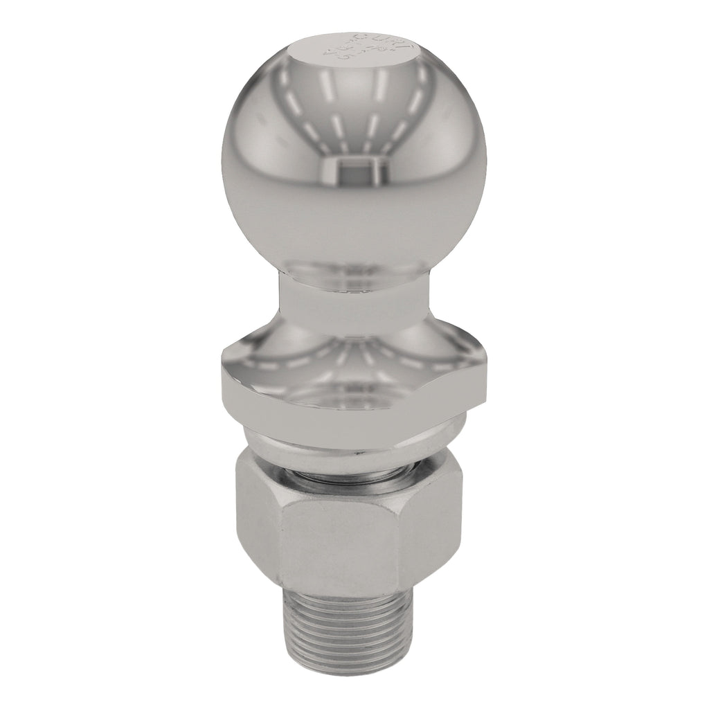 CURT 40081 1-7/8" Trailer Ball (1" x 2-1/8" Shank, 3,500 lbs., Stainless, Packaged)