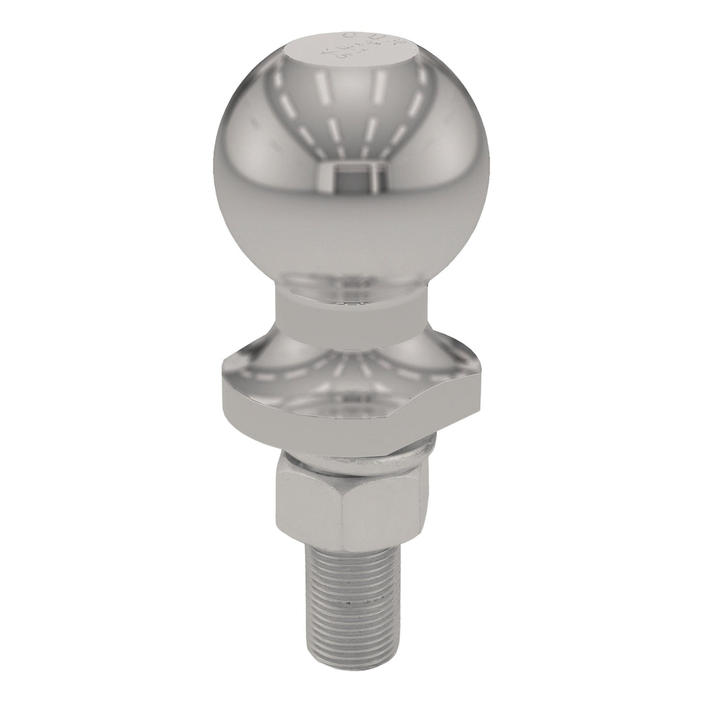 CURT 40082 2" Trailer Ball (3/4" x 2-1/8" Shank, 3,500 lbs., Stainless, Packaged)