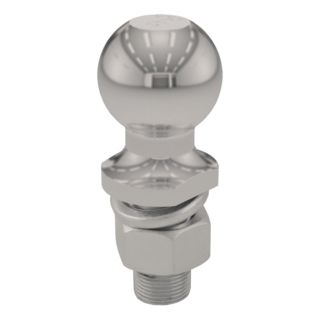 CURT 40083 2" Trailer Ball (1" x 2-1/8" Shank, 6,000 lbs., Stainless, Packaged)